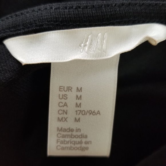 H&M V-Neck Fit & Flare Black Dress - Picture 8 of 8